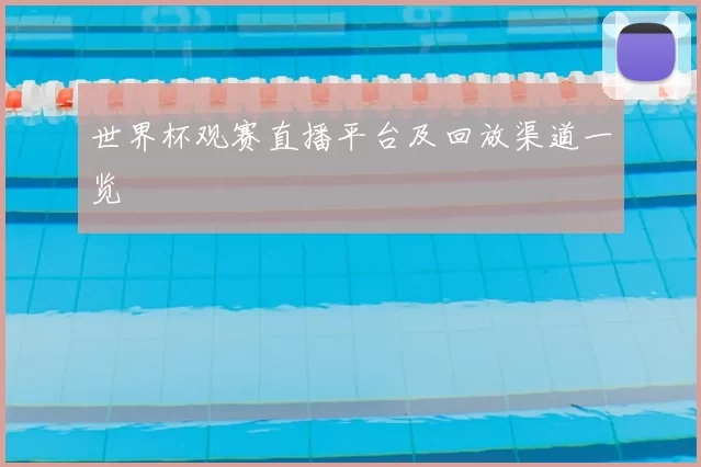 世界杯观赛直播平台及回放渠道一览